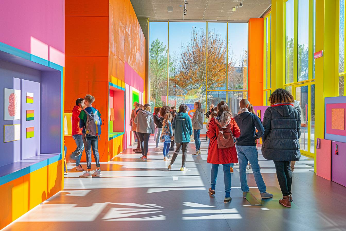 Vue dynamique de la vie culturelle à Mulhouse avec des artistes locaux en pleine performance sur une scène emblématique de la ville